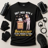 Funny Beekeeper Beekeeping Supplies Honey Bees Beehive Cooling Performance Crew T-Shirt