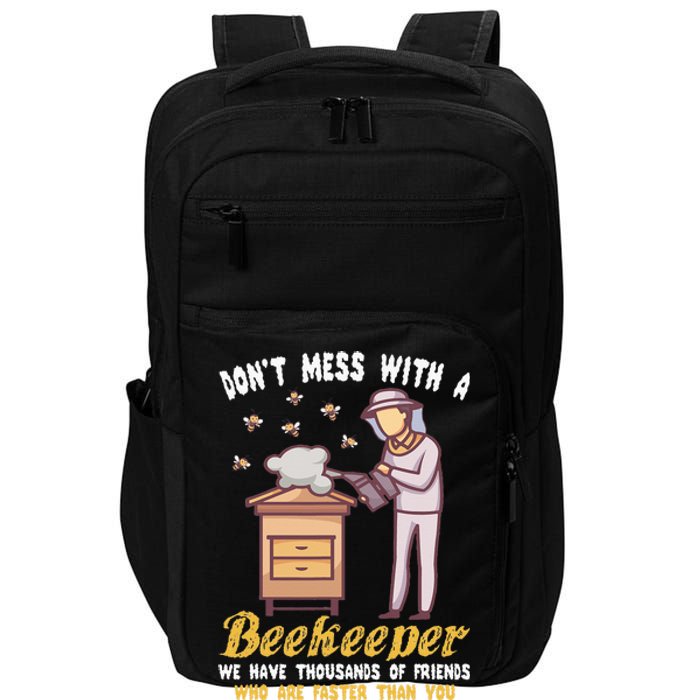 Funny Beekeeper Beekeeping Supplies Honey Bees Beehive Impact Tech Backpack