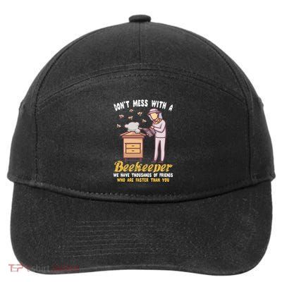 Funny Beekeeper Beekeeping Supplies Honey Bees Beehive 7-Panel Snapback Hat