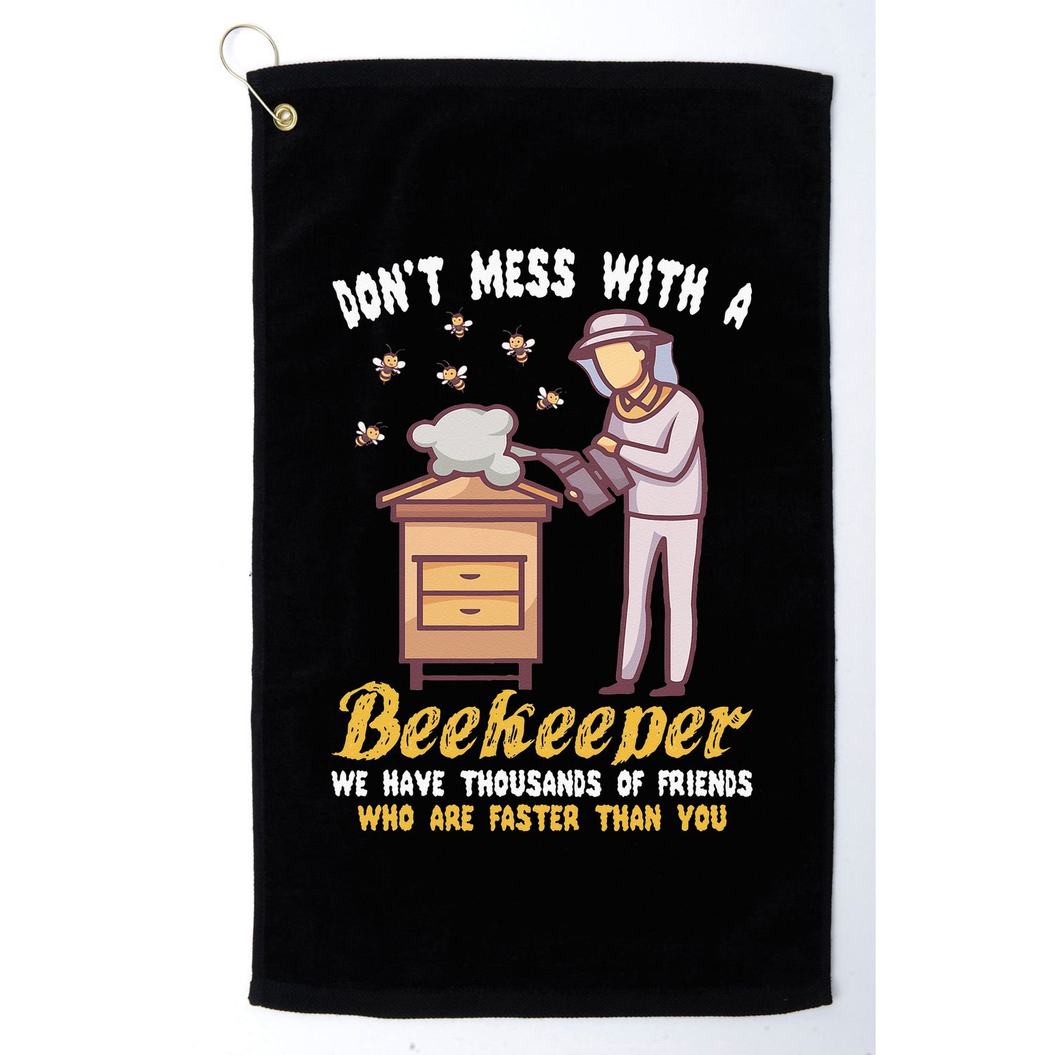 Funny Beekeeper Beekeeping Supplies Honey Bees Beehive Golf Towel
