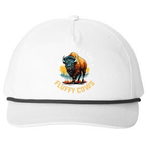 Funny Buffalo Bison Do Not Pet The Fluffy Cows Snapback Five-Panel Rope Hat