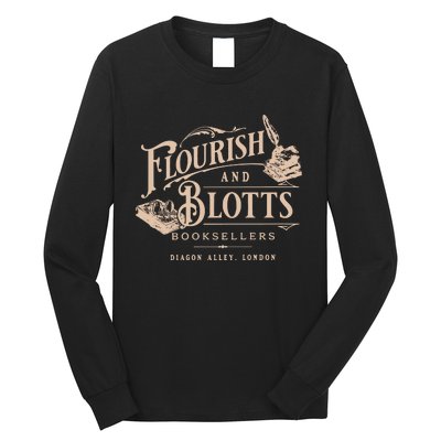 Flourish Blotts Bookish Hp Wizard Long Sleeve Shirt