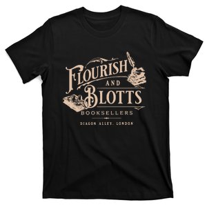 Flourish Blotts Bookish Hp Wizard T-Shirt