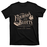 Flourish Blotts Bookish Hp Wizard T-Shirt