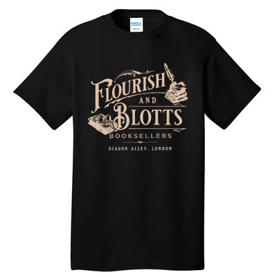 Flourish Blotts Bookish Hp Wizard Tall T-Shirt