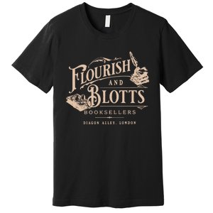 Flourish Blotts Bookish Hp Wizard Premium T-Shirt