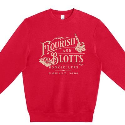 Flourish Blotts Bookish Hp Wizard Premium Crewneck Sweatshirt