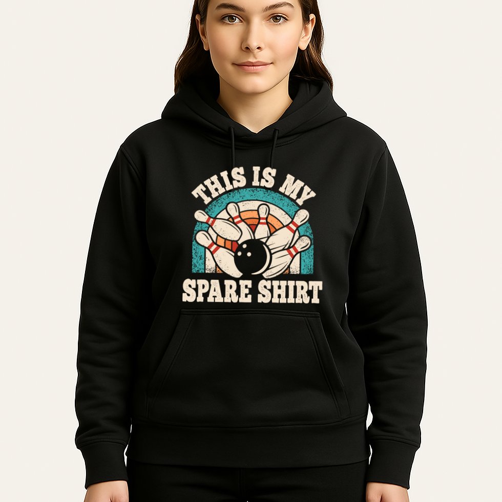 Funny Bowling Bowler Retro This Is My Spare Hoodie