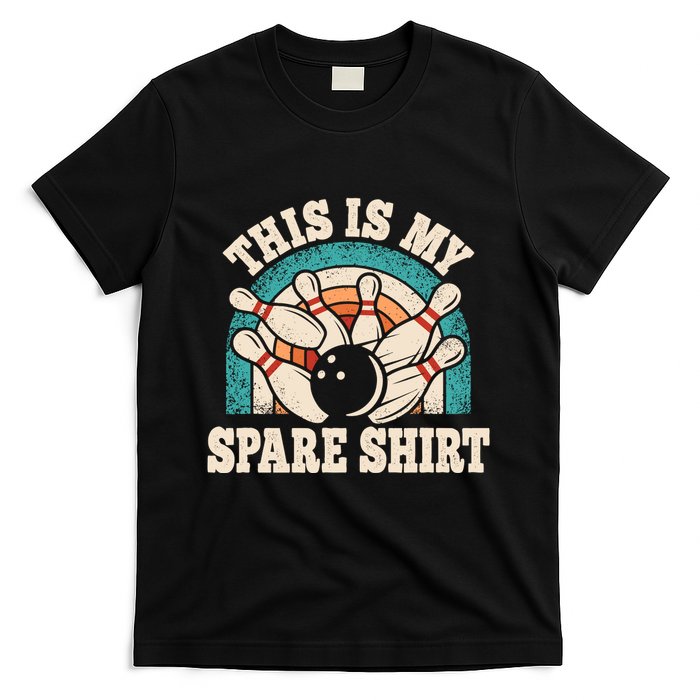 Funny Bowling Bowler Retro This Is My Spare T-Shirt