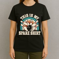 Funny Bowling Bowler Retro This Is My Spare T-Shirt