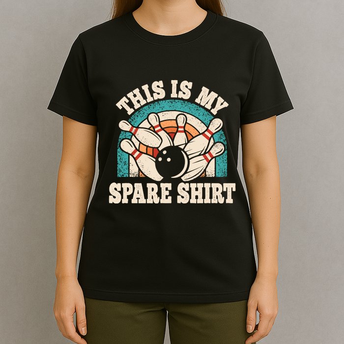 Funny Bowling Bowler Retro This Is My Spare T-Shirt