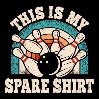 Funny Bowling Bowler Retro This Is My Spare T-Shirt