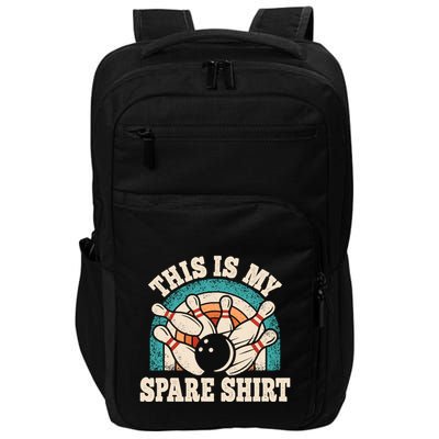 Funny Bowling Bowler Retro This Is My Spare Impact Tech Backpack