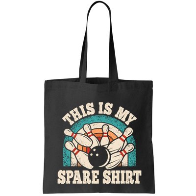 Funny Bowling Bowler Retro This Is My Spare Bag