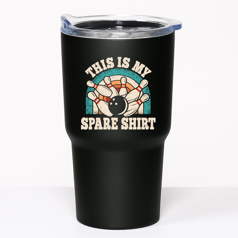 Funny Bowling Bowler Retro This Is My Spare Tumbler