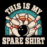 Funny Bowling Bowler Retro This Is My Spare Cropped Pullover Crew