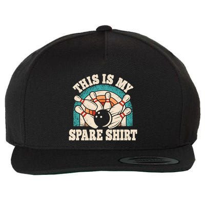 Funny Bowling Bowler Retro This Is My Spare Wool Snapback Cap