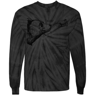 Funny Boop Bear Gift Tie-Dye Long Sleeve Shirt