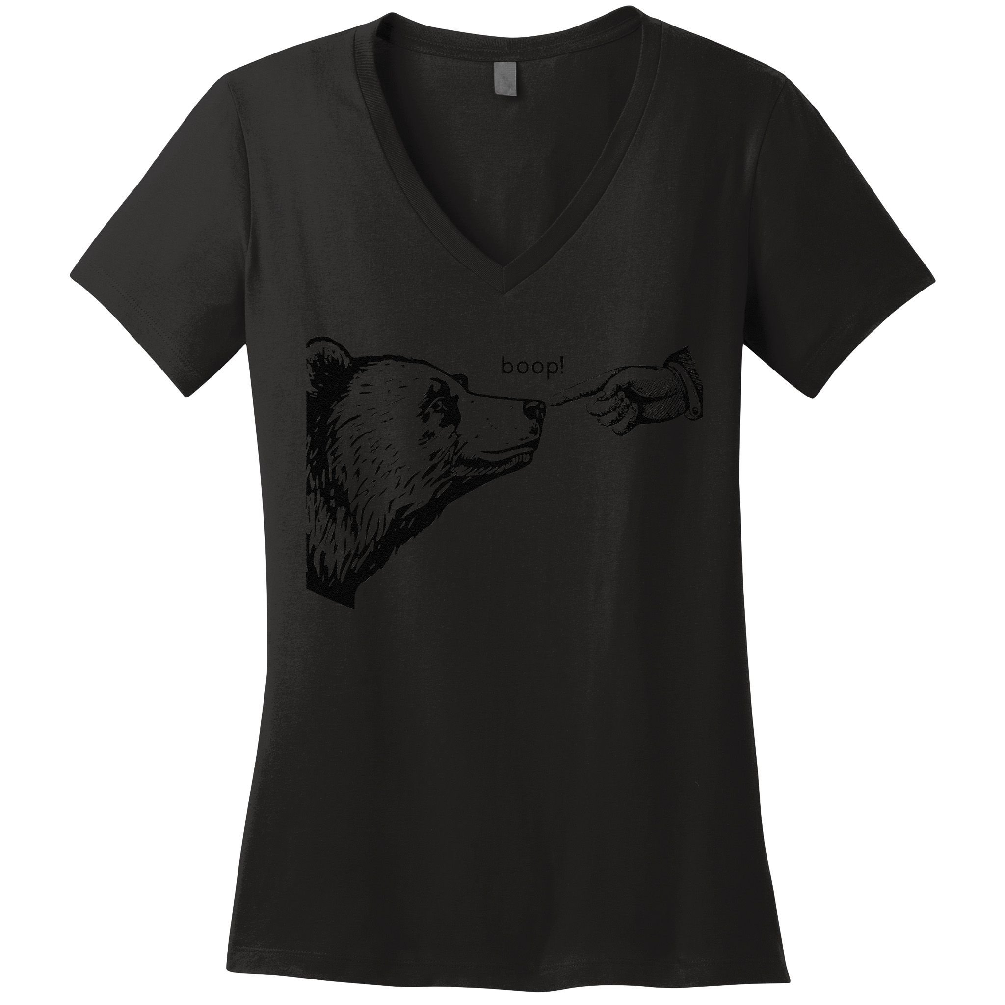 Funny Boop Bear Gift Women's V-Neck T-Shirt