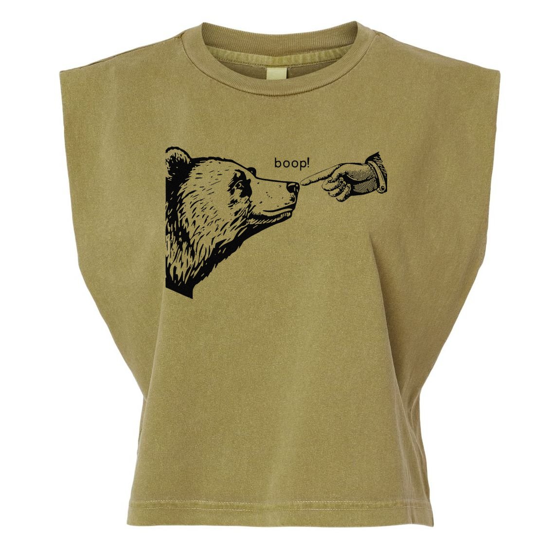 Funny Boop Bear Gift Garment-Dyed Women's Muscle Tee