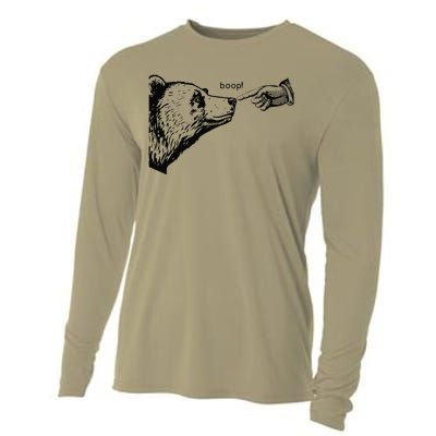 Funny Boop Bear Gift Cooling Performance Long Sleeve Crew