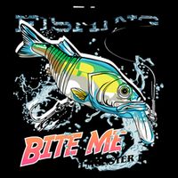 Funny Bass Bite Me Fishing Lures Cooling Performance Crew T-Shirt