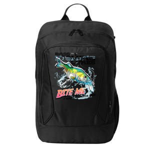 Funny Bass Bite Me Fishing Lures City Backpack