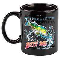 Funny Bass Bite Me Fishing Lures 11oz C Handle Ceramic Mug