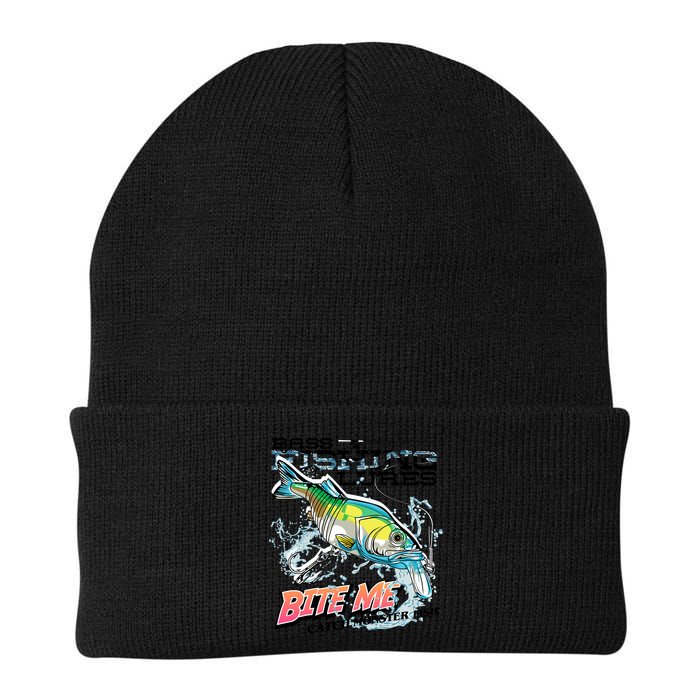 Funny Bass Bite Me Fishing Lures Beanie