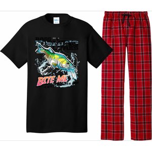 Funny Bass Bite Me Fishing Lures Pajama Set