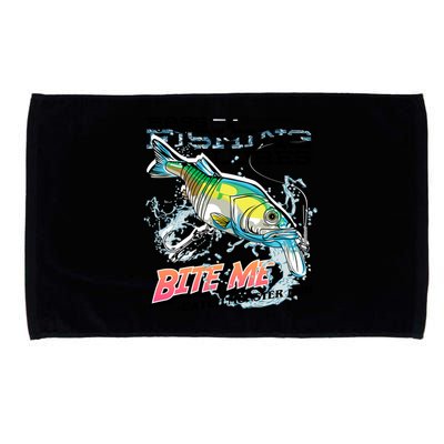 Funny Bass Bite Me Fishing Lures Microfiber Hand Towel