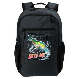 Funny Bass Bite Me Fishing Lures Daily Commute Backpack