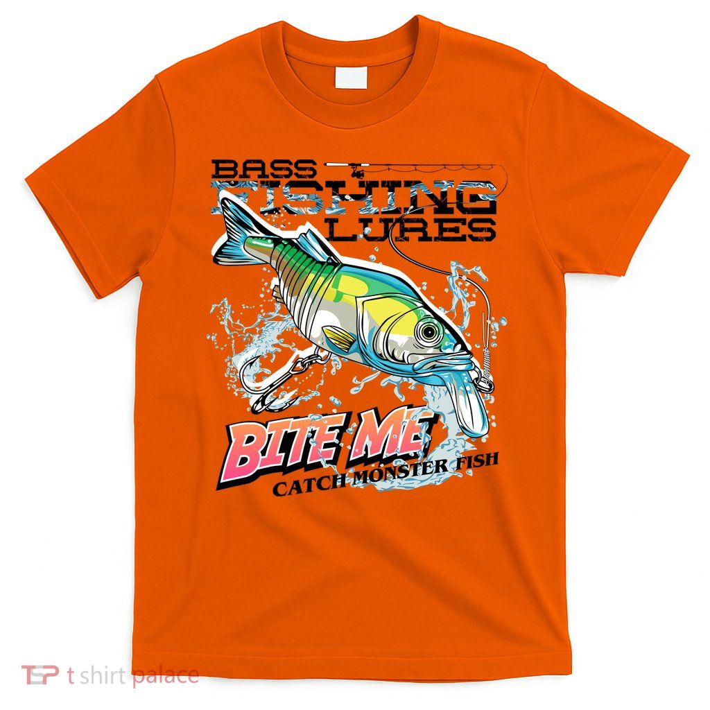 Funny Bass Bite Me Fishing Lures T-Shirt