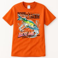 Funny Bass Bite Me Fishing Lures Tall T-Shirt