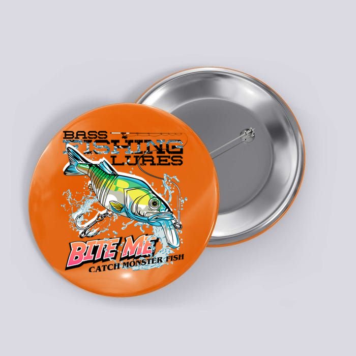 Funny Bass Bite Me Fishing Lures Button