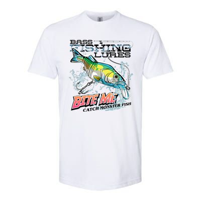 Funny Bass Bite Me Fishing Lures Softstyle® CVC T-Shirt