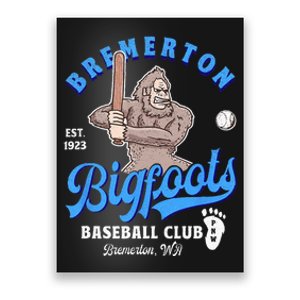 Funny Bigfoot Baseball Retro Minor League Baseball Team Poster