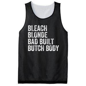 Funny Bleach Blonde Bad Built Butch Body Mesh Reversible Basketball Jersey Tank