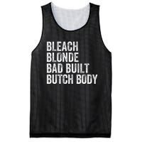 Funny Bleach Blonde Bad Built Butch Body Mesh Reversible Basketball Jersey Tank