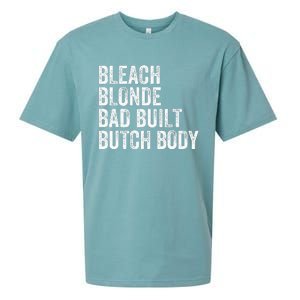 Funny Bleach Blonde Bad Built Butch Body Sueded Cloud Jersey T-Shirt