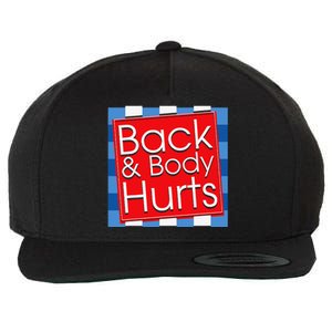 Funny Back Body Hurts Quote Workout Gym Top Wool Snapback Cap