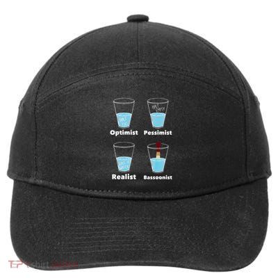 Funny Bassoonist Bassoon Play Orchestra Music 7-Panel Snapback Hat