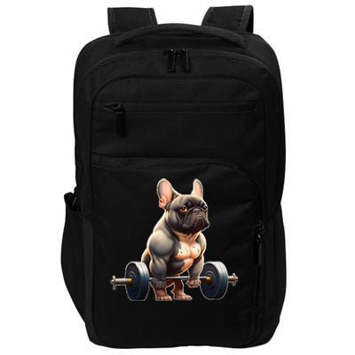 French Bulldog Bodybuilding Gym Frenchie Weightlifter Impact Tech Backpack