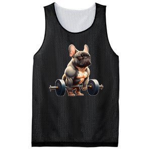 French Bulldog Bodybuilding Gym Frenchie Weightlifter Mesh Reversible Basketball Jersey Tank