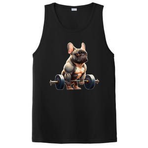 French Bulldog Bodybuilding Gym Frenchie Weightlifter PosiCharge Competitor Tank