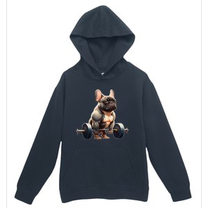 French Bulldog Bodybuilding Gym Frenchie Weightlifter Urban Pullover Hoodie