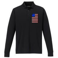 Funny Bowling Bowling Alley Gift Idea Retro Bowler Performance Long Sleeve Polo