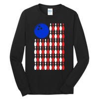 Funny Bowling Bowling Alley Gift Idea Retro Bowler Tall Long Sleeve T-Shirt