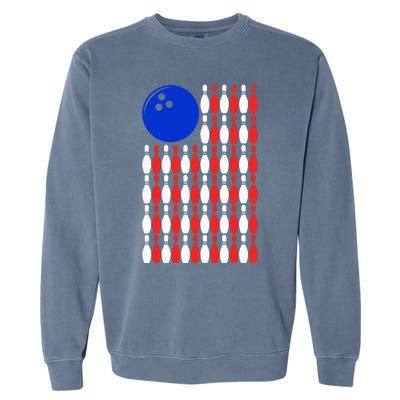 Funny Bowling Bowling Alley Gift Idea Retro Bowler Garment-Dyed Sweatshirt