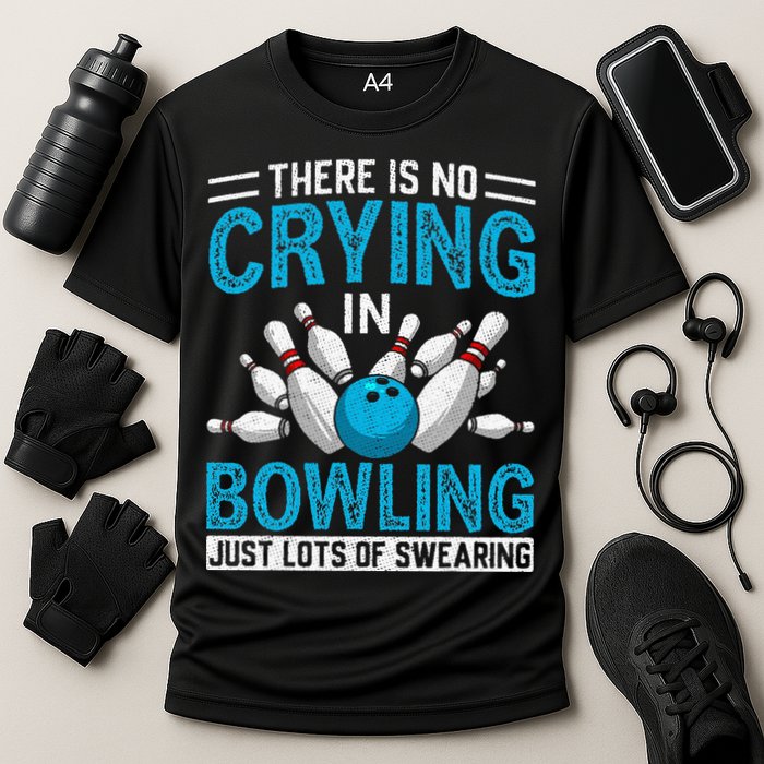 Funny Bowling Bowlers And Bowling Fan Cooling Performance Crew T-Shirt